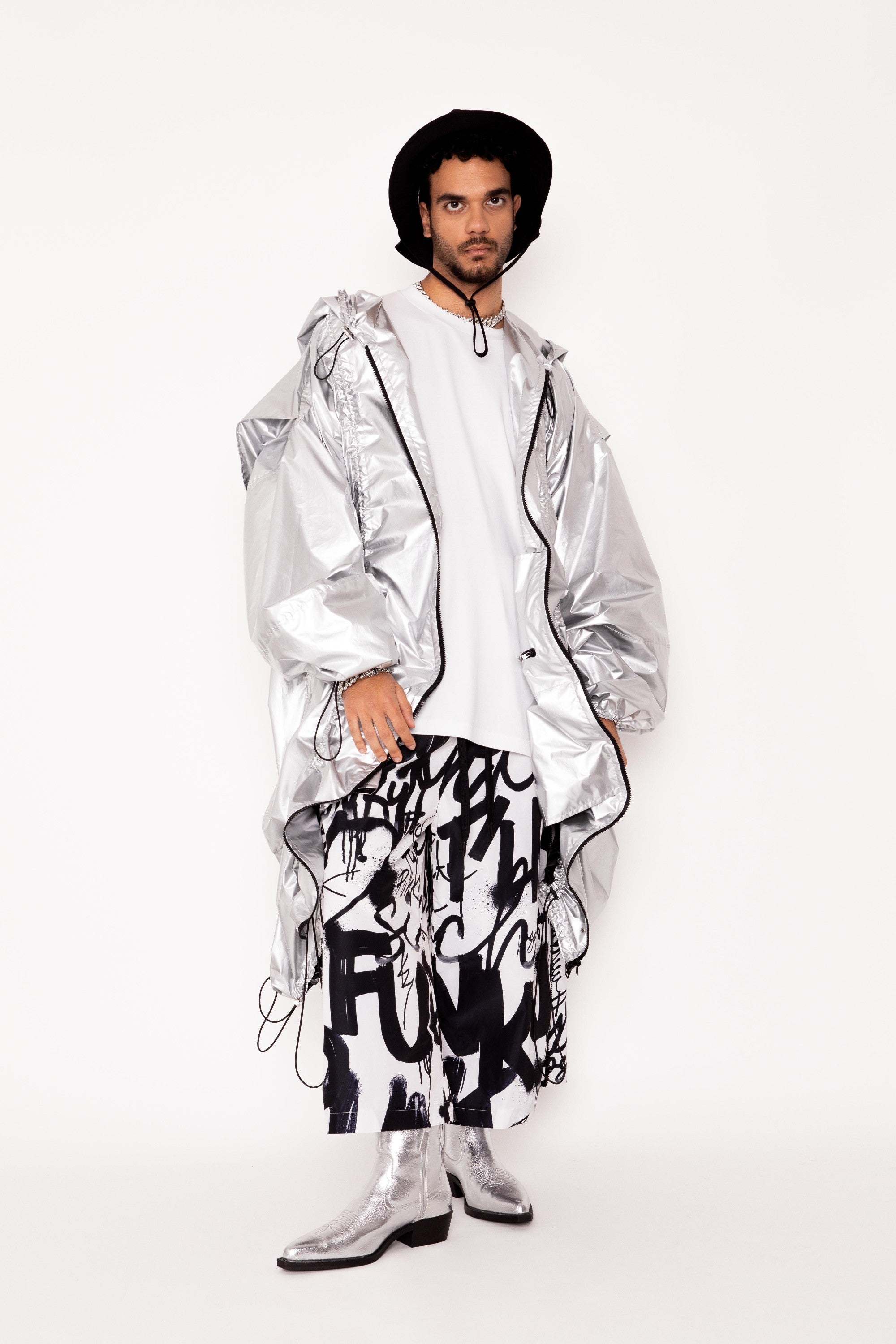 LIQUID CHROME COAT – PSYCHO FUNKY PUNK