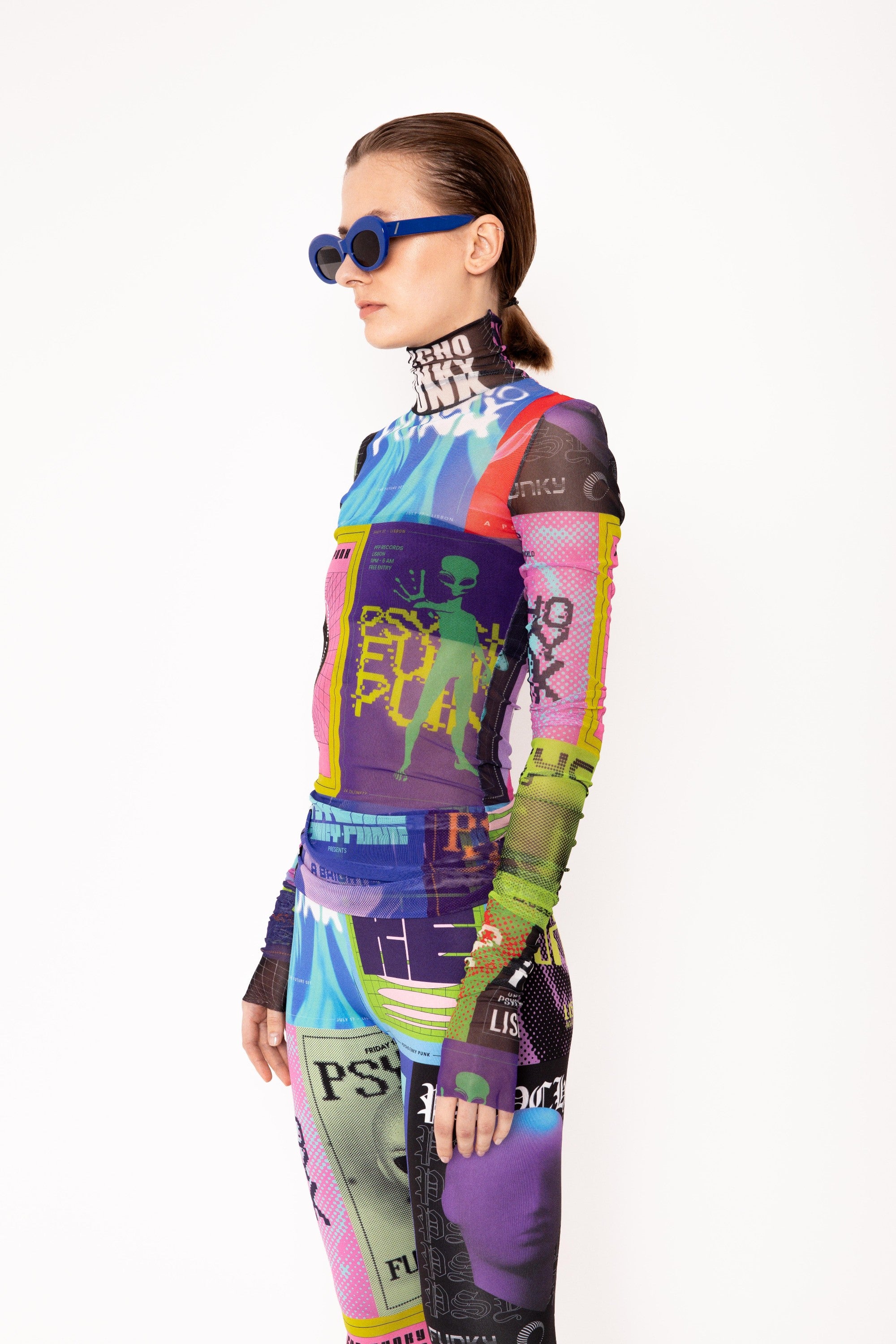 POWERMESH TURTLENECK // WALKING POSTER – PSYCHO FUNKY PUNK